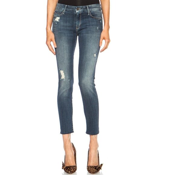 MOTHER The Looker Ankle Fray Jeans Alley Cat Alley Car Size 27 - Picture 1 of 3